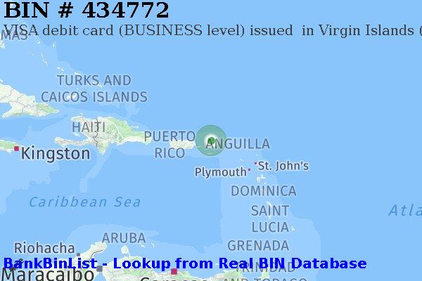BIN 434772 VISA debit Virgin Islands (British) VG