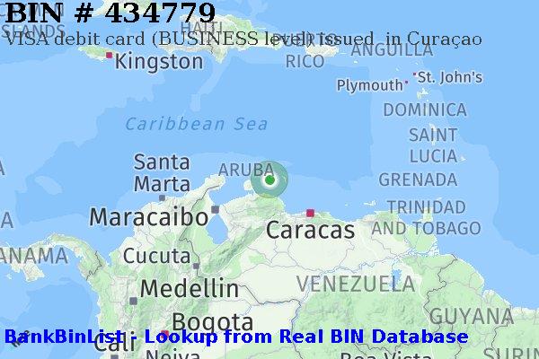 BIN 434779 VISA debit Curaçao CW