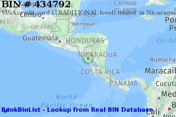 BIN 434792 VISA credit Nicaragua NI