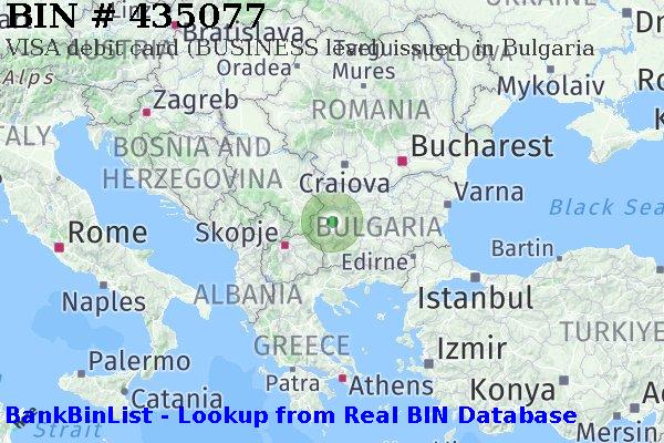 BIN 435077 VISA debit Bulgaria BG
