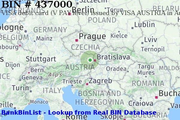 BIN 437000 VISA debit Austria AT