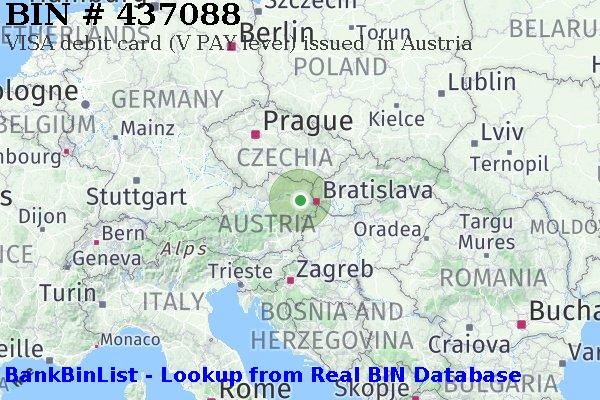 BIN 437088 VISA debit Austria AT