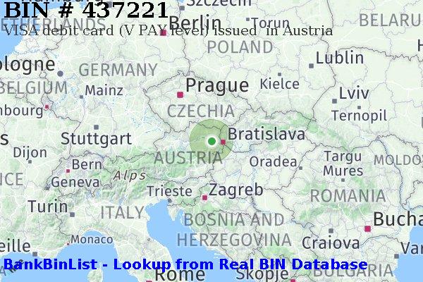 BIN 437221 VISA debit Austria AT