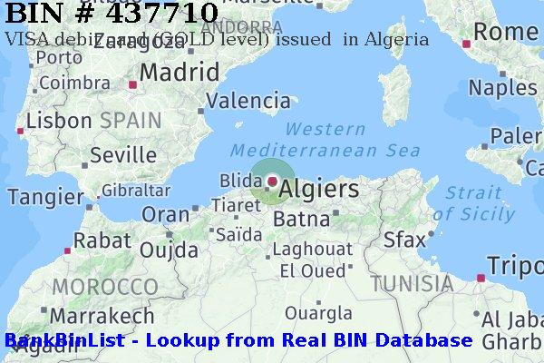 BIN 437710 VISA debit Algeria DZ