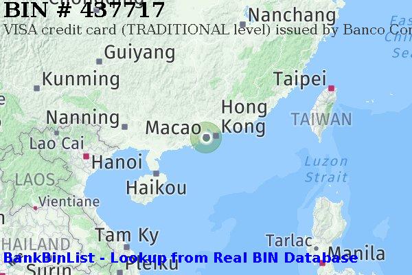 BIN 437717 VISA credit Macau MO