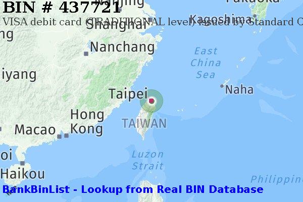 BIN 437721 VISA debit Taiwan TW