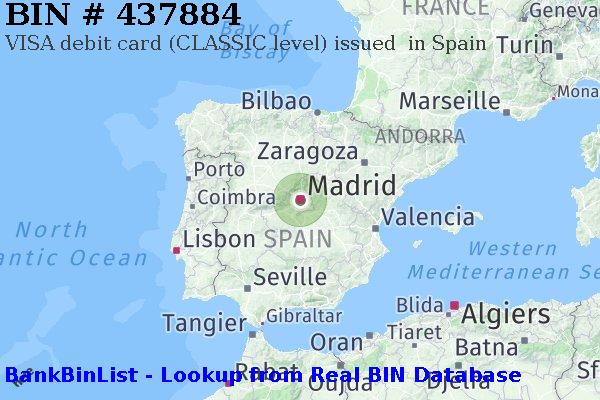 BIN 437884 VISA debit Spain ES
