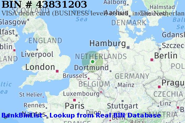 BIN 43831203 VISA debit The Netherlands NL