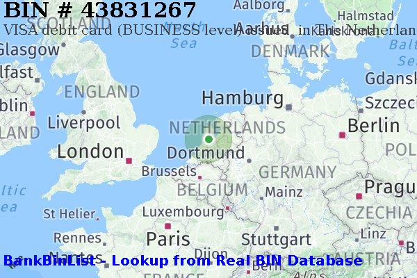 BIN 43831267 VISA debit The Netherlands NL