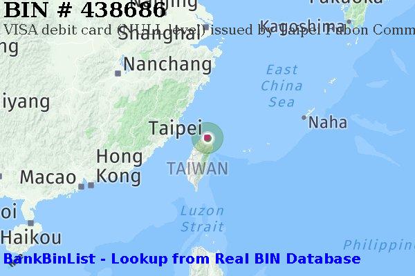 BIN 438686 VISA debit Taiwan TW