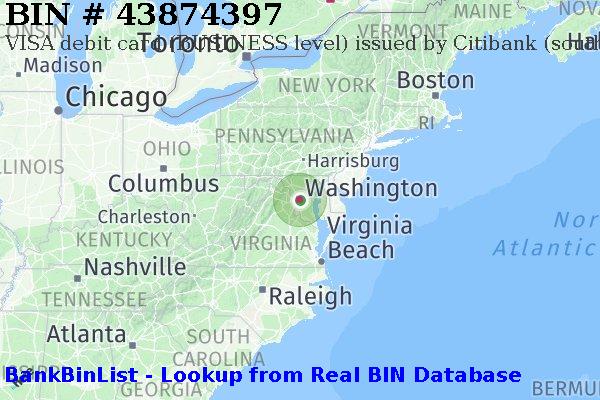 BIN 43874397 VISA debit United States US