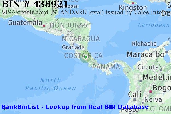 BIN 438921 VISA credit Costa Rica CR