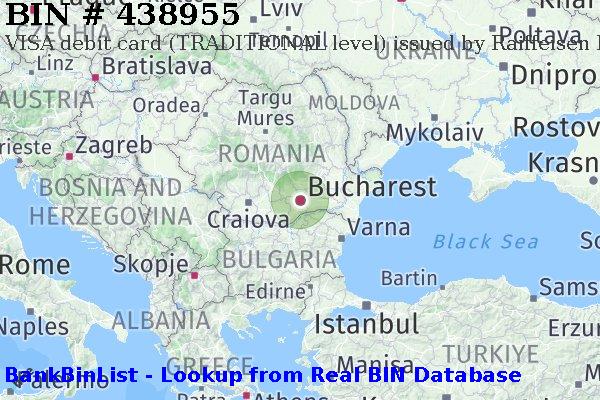 BIN 438955 VISA debit Romania RO