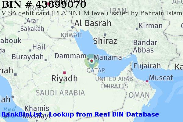 BIN 43899070 VISA debit Bahrain BH