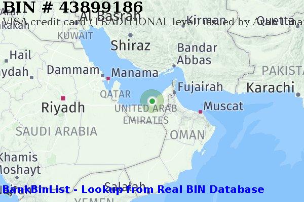 BIN 43899186 VISA credit United Arab Emirates AE