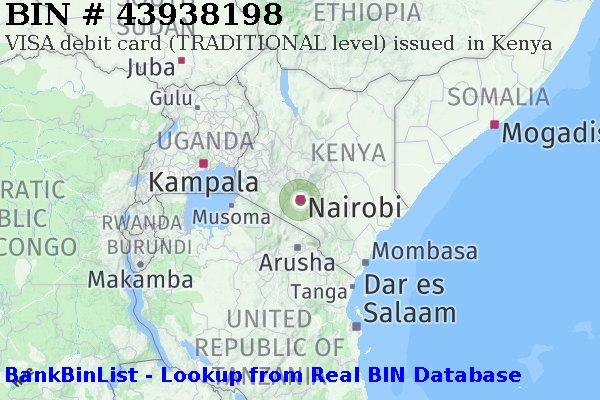 BIN 43938198 VISA debit Kenya KE