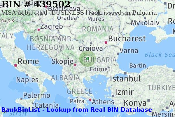 BIN 439502 VISA debit Bulgaria BG