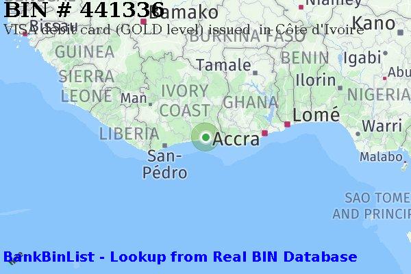 BIN 441336 VISA debit Côte d'Ivoire CI