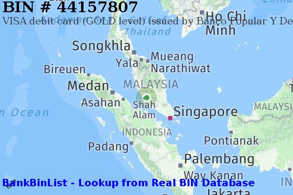 BIN 44157807 VISA debit Malaysia MY