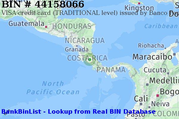 BIN 44158066 VISA credit Costa Rica CR