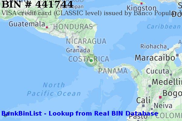 BIN 441744 VISA credit Costa Rica CR