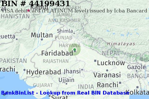 BIN 44199431 VISA debit India IN