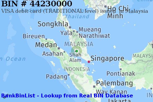 BIN 44230000 VISA debit Malaysia MY