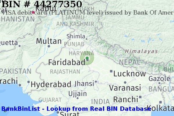 BIN 44277350 VISA debit India IN