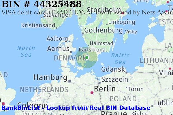 BIN 44325488 VISA debit Denmark DK