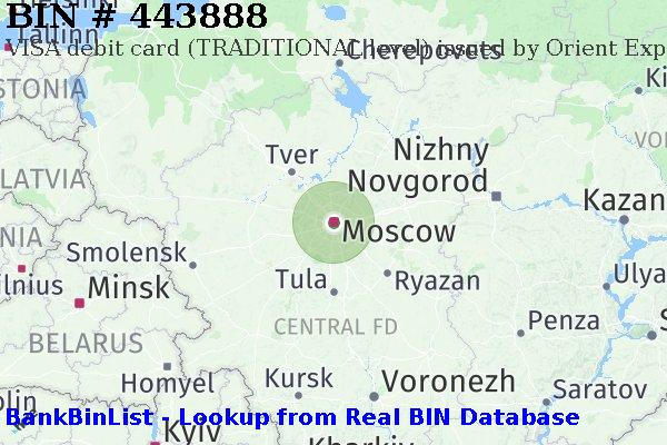 BIN 443888 VISA debit Russian Federation RU