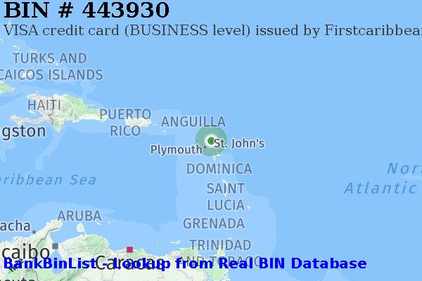 BIN 443930 VISA credit Antigua and Barbuda AG