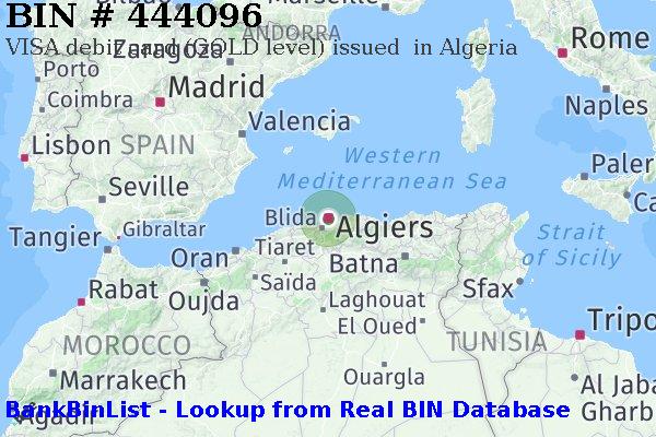 BIN 444096 VISA debit Algeria DZ