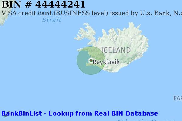 BIN 44444241 VISA credit Iceland IS