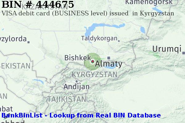 BIN 444675 VISA debit Kyrgyzstan KG