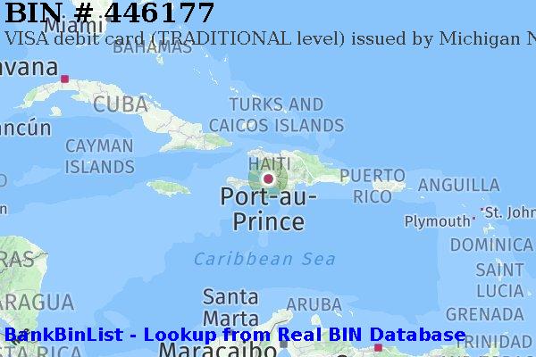 BIN 446177 VISA debit Haiti HT
