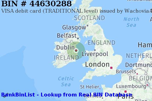 BIN 44630288 VISA debit Ireland IE