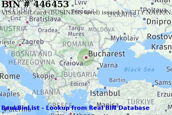 BIN 446453 VISA debit Romania RO