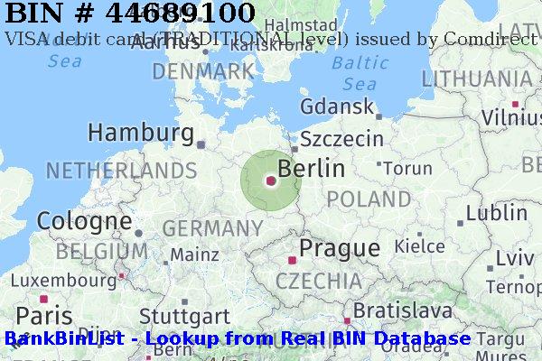 BIN 44689100 VISA debit Germany DE