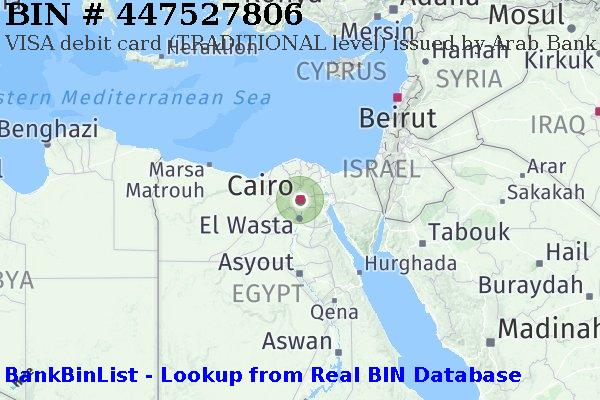 BIN 447527806 VISA debit Egypt EG