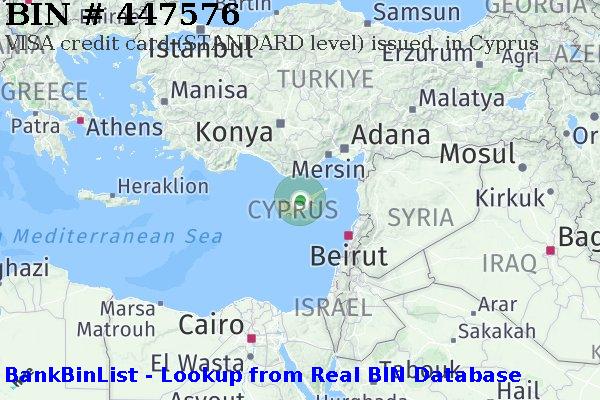 BIN 447576 VISA credit Cyprus CY