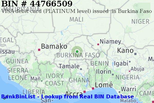 BIN 44766509 VISA debit Burkina Faso BF