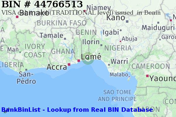 BIN 44766513 VISA debit Benin BJ