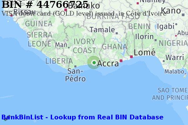 BIN 44766725 VISA debit Côte d'Ivoire CI
