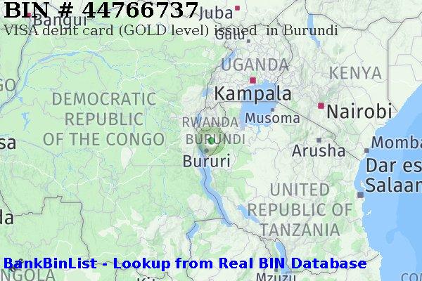 BIN 44766737 VISA debit Burundi BI