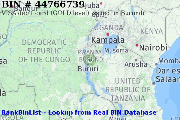 BIN 44766739 VISA debit Burundi BI