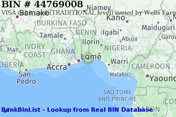 BIN 44769008 VISA debit Benin BJ