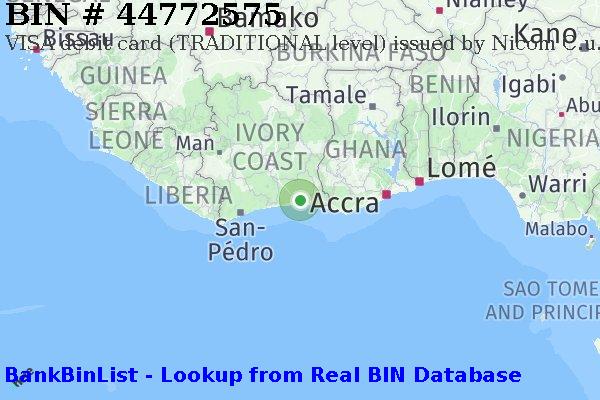 BIN 44772575 VISA debit Côte d'Ivoire CI