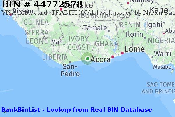 BIN 44772578 VISA debit Côte d'Ivoire CI