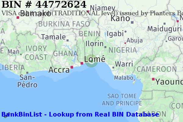 BIN 44772624 VISA debit Benin BJ