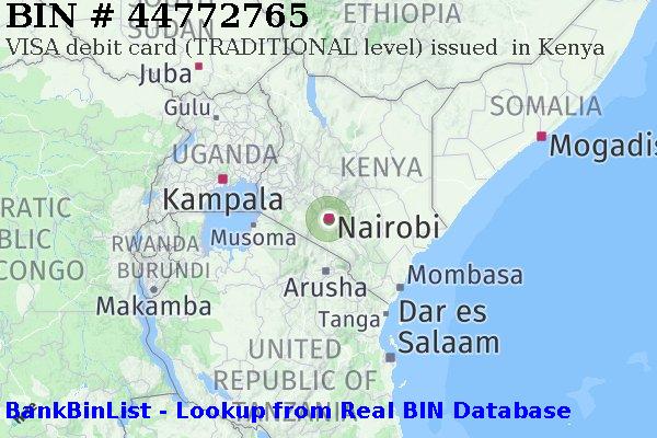 BIN 44772765 VISA debit Kenya KE